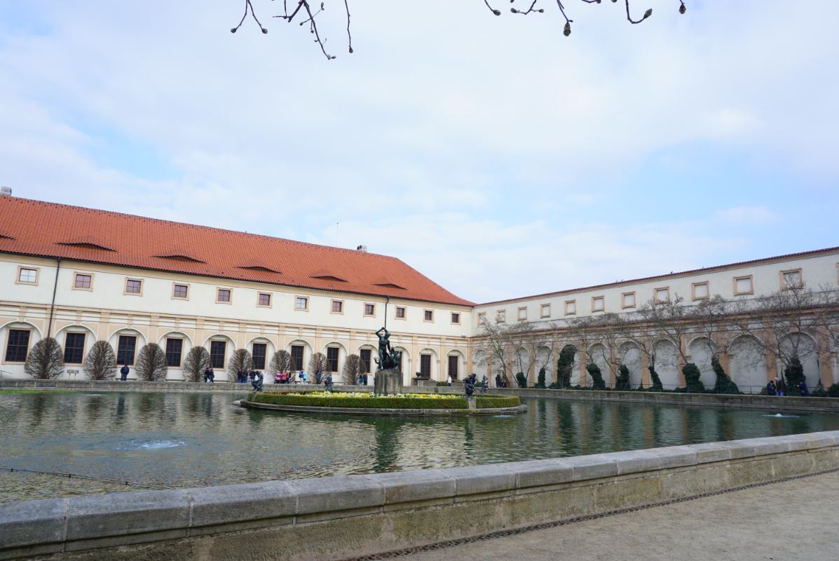 A pond in Wallenstein Garden