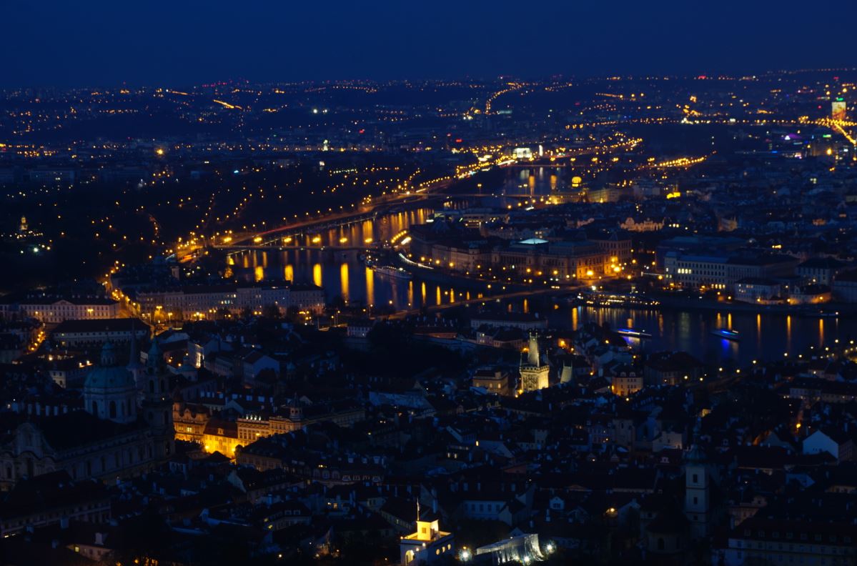 Prague at night