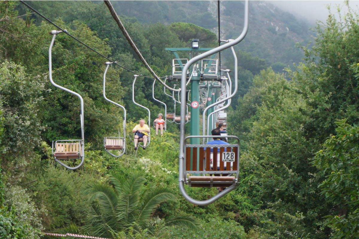 Taking the chairlift to Monte Salero for 11 EUR