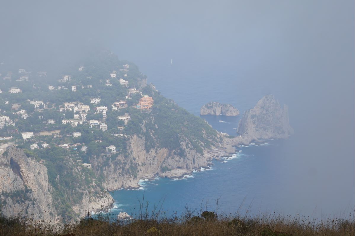 However, due to the cloudy weather, we couldn&rsquo;t see the entire island from Monte Salero