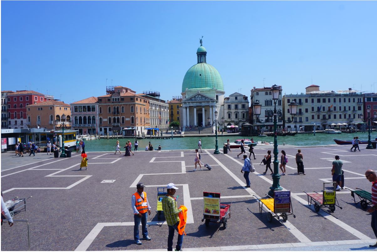 Early view upon arriving at Venezia Santa Lucia Station