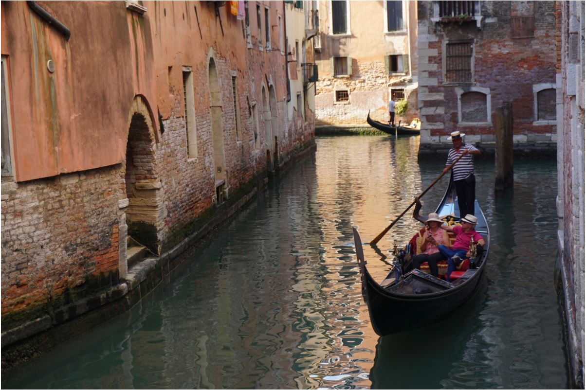 Gondola as one of the tourist attractions in Venice; it costs around 80 Euros