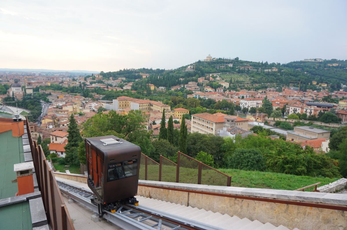 Funicular to the top of the hill for 2 Euros