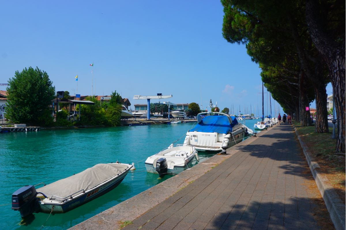 Turquoise blue dominates the summer scene at Lake Garda