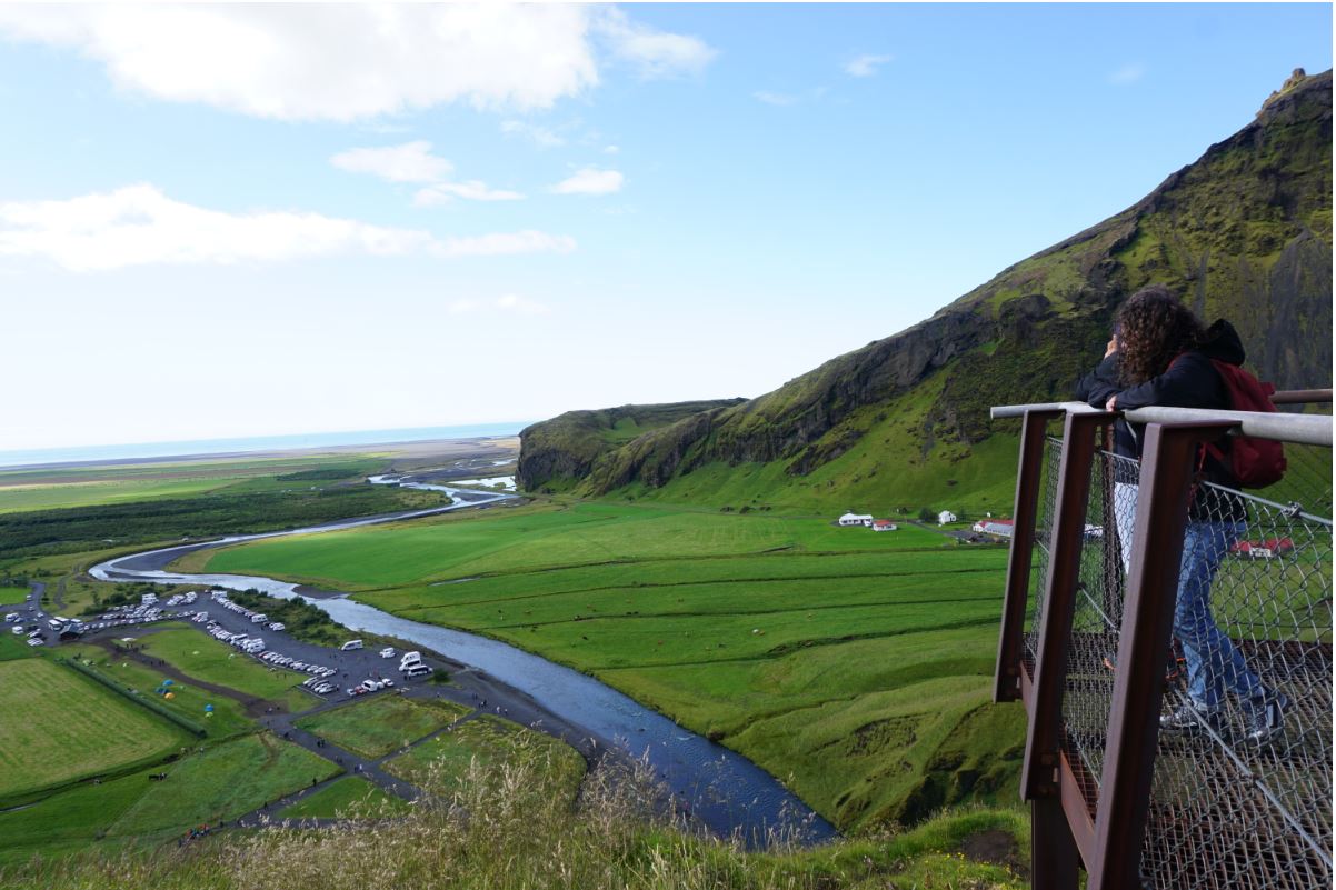 View from the top of Skógafoss