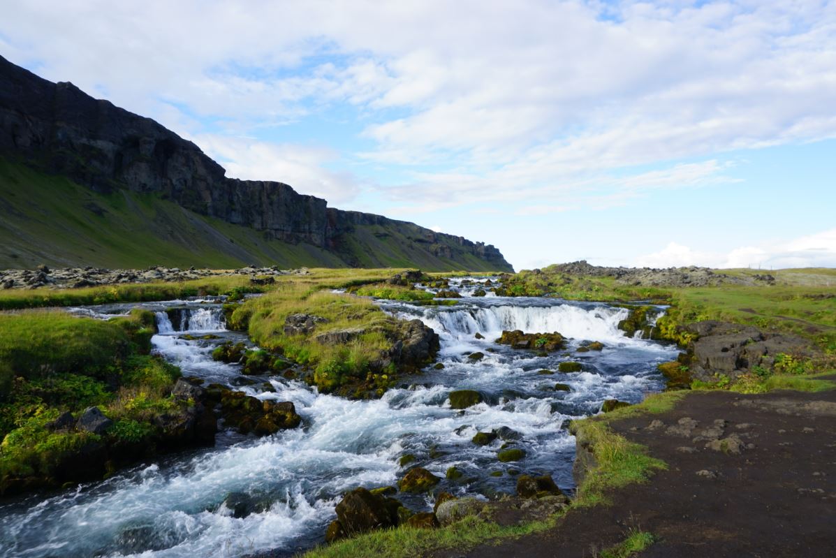 Beautiful roadside river