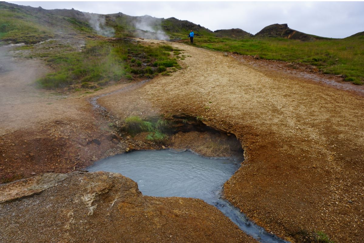Hot spring pools in Reykjadalur
