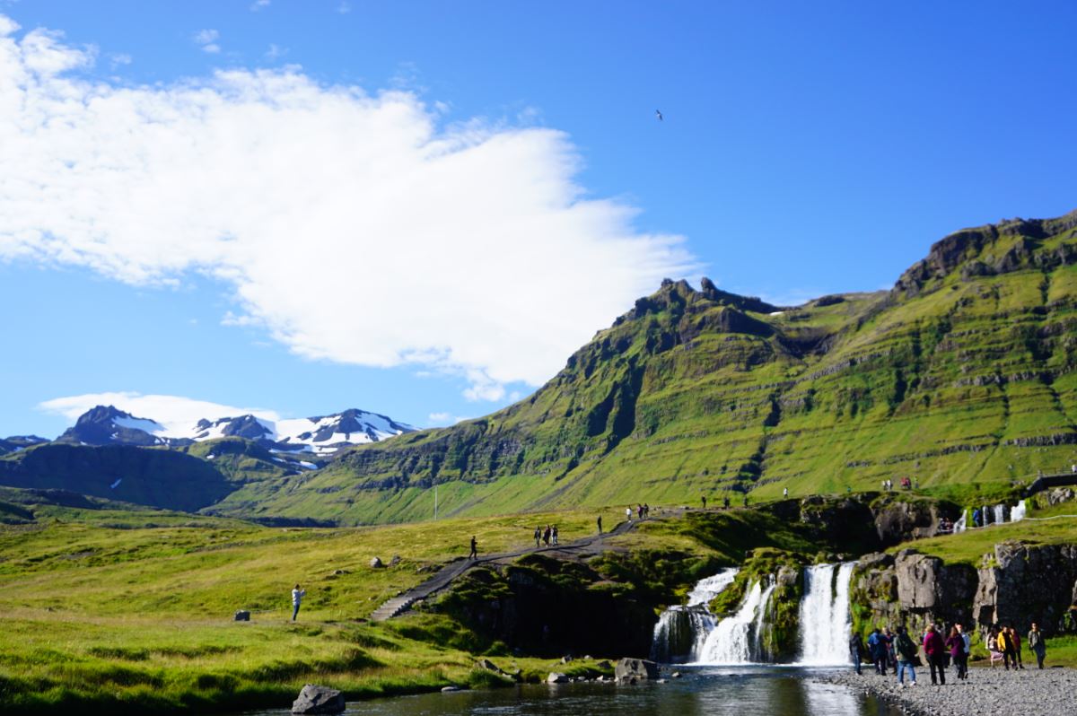 Kirkjufellsfoss, the waterfall in front of Kirkjufell Mountain