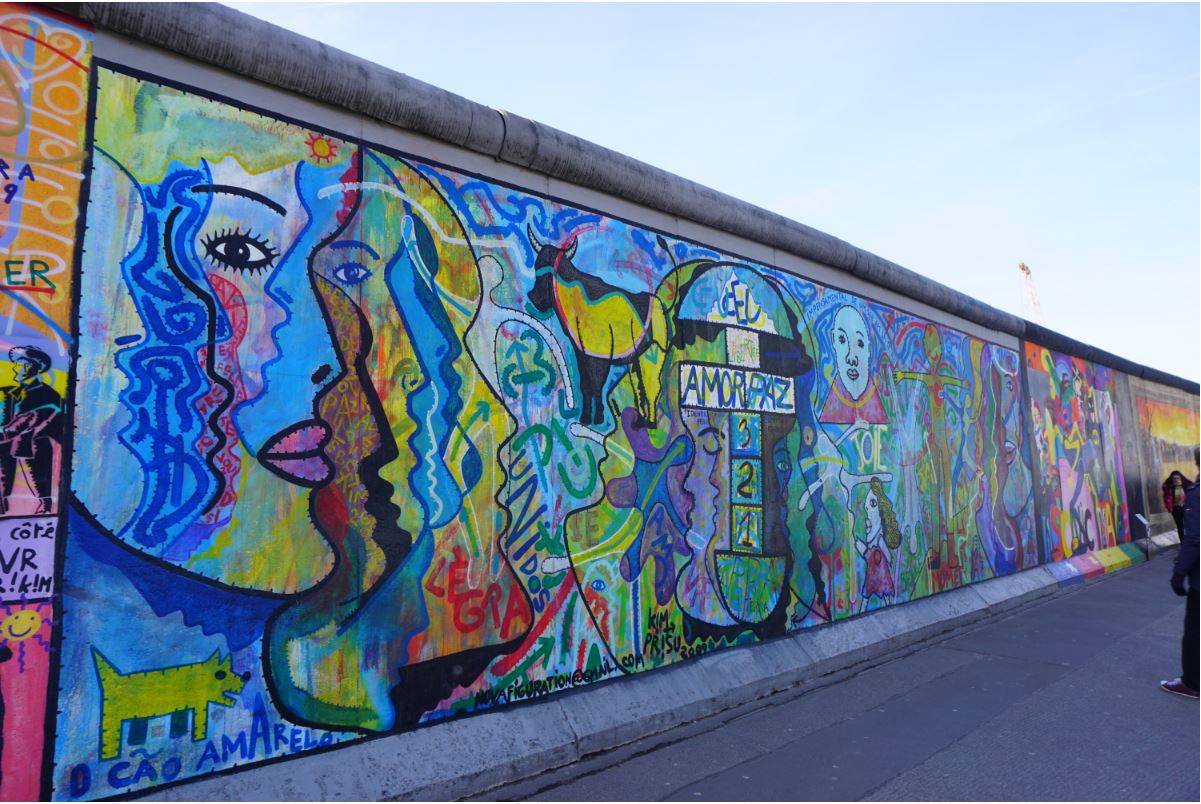 Remnants of the Berlin Wall, now an art installation